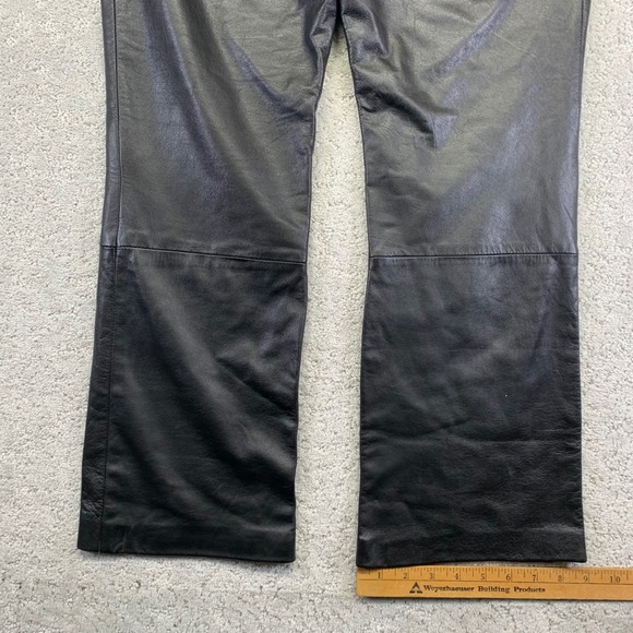 Vintage Maxima Wilsons Leather Pants Womens Size 12 Black Bootcut High Waist - Picture 12 of 13